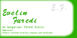 evelin furedi business card