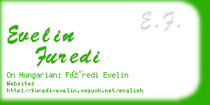 evelin furedi business card